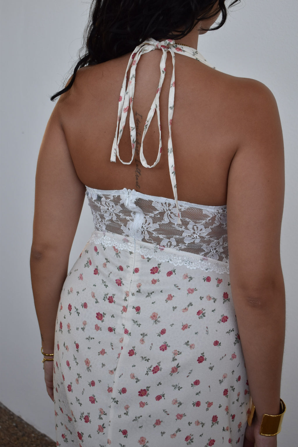 Vestido amarelo flores