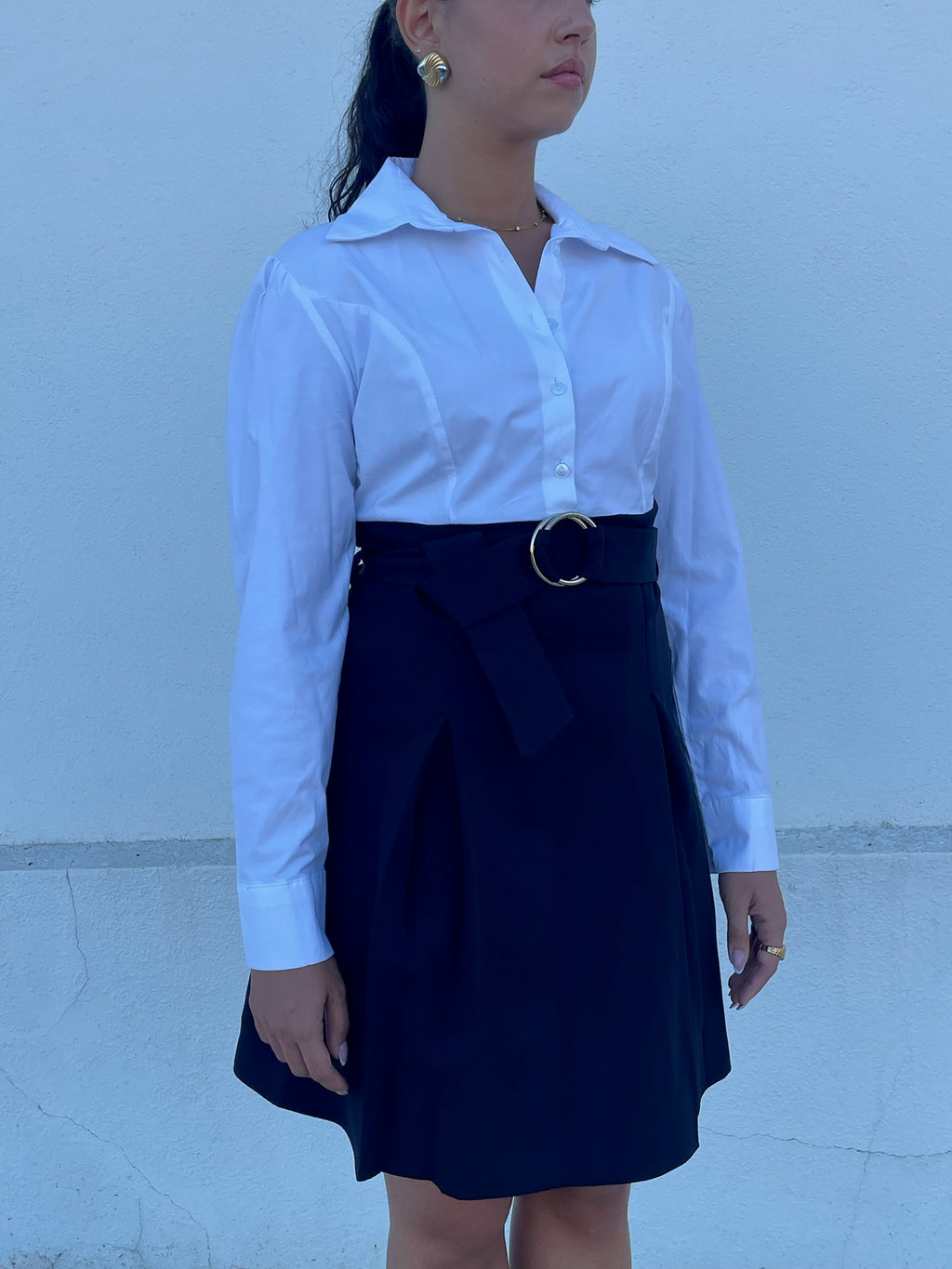 Vestido preto e branco