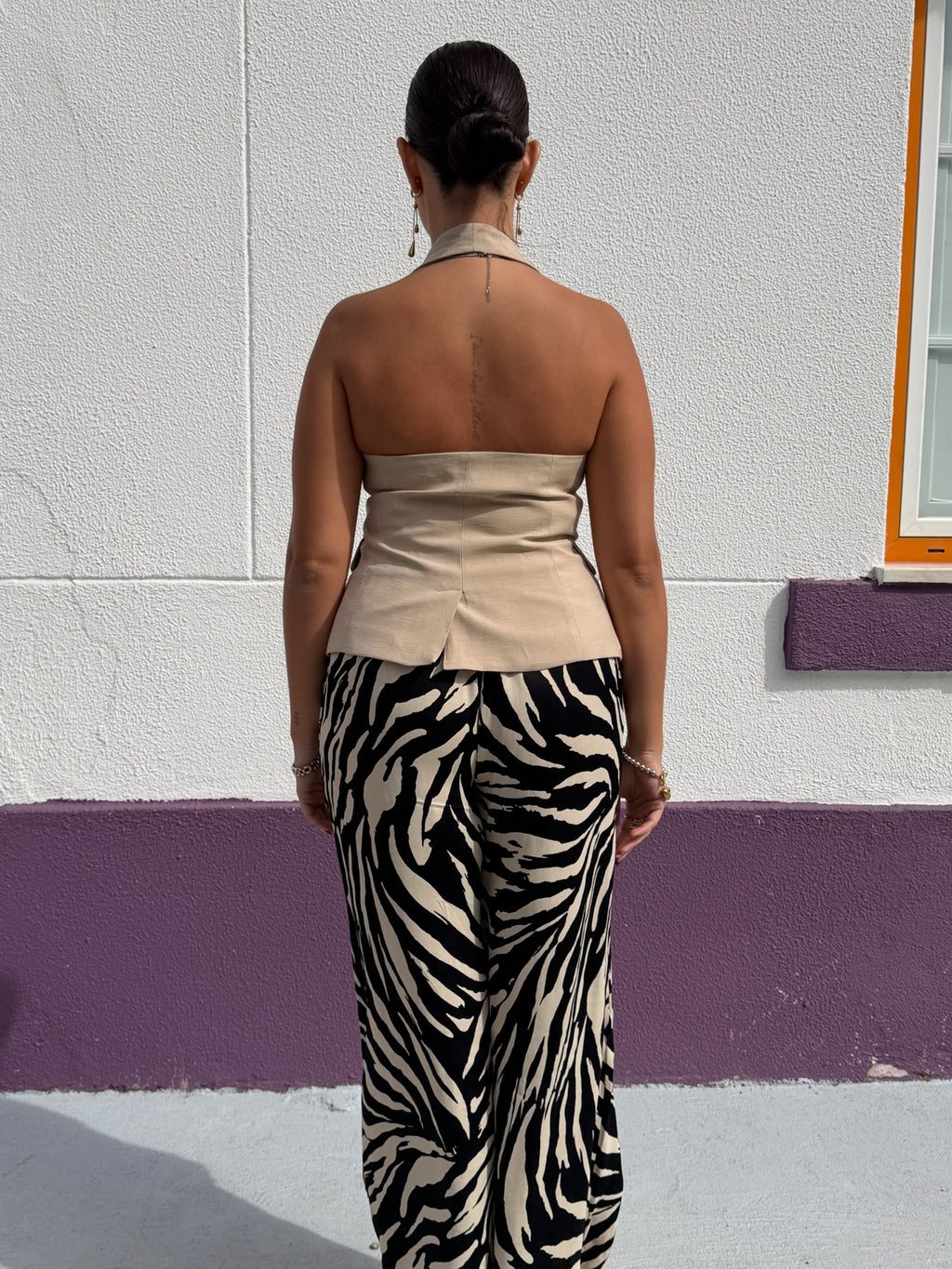 Calça padrão zebra