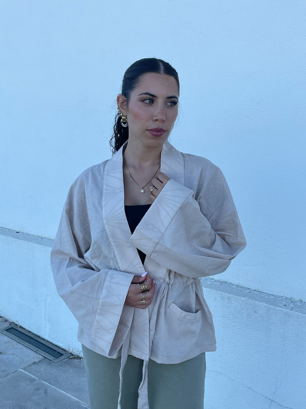 Kimono bege