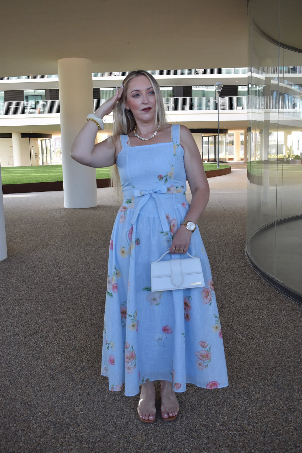 Vestido azul floral