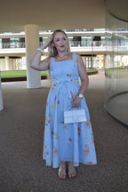 Vestido azul floral