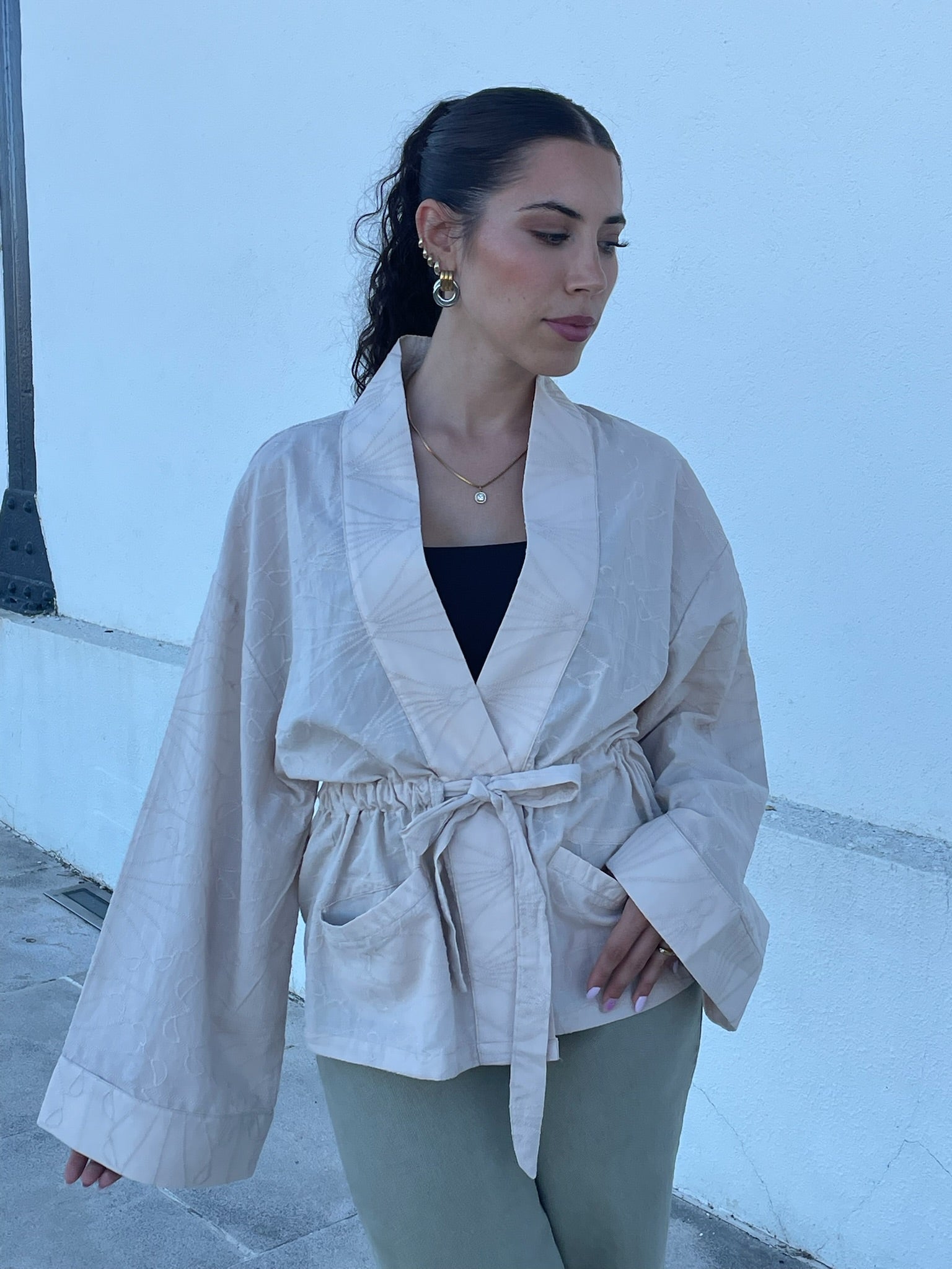 Kimono bege