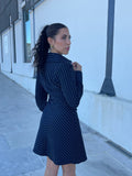 Vestido riscas azul