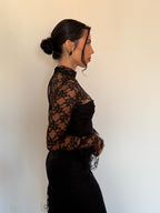 Vestido renda preto