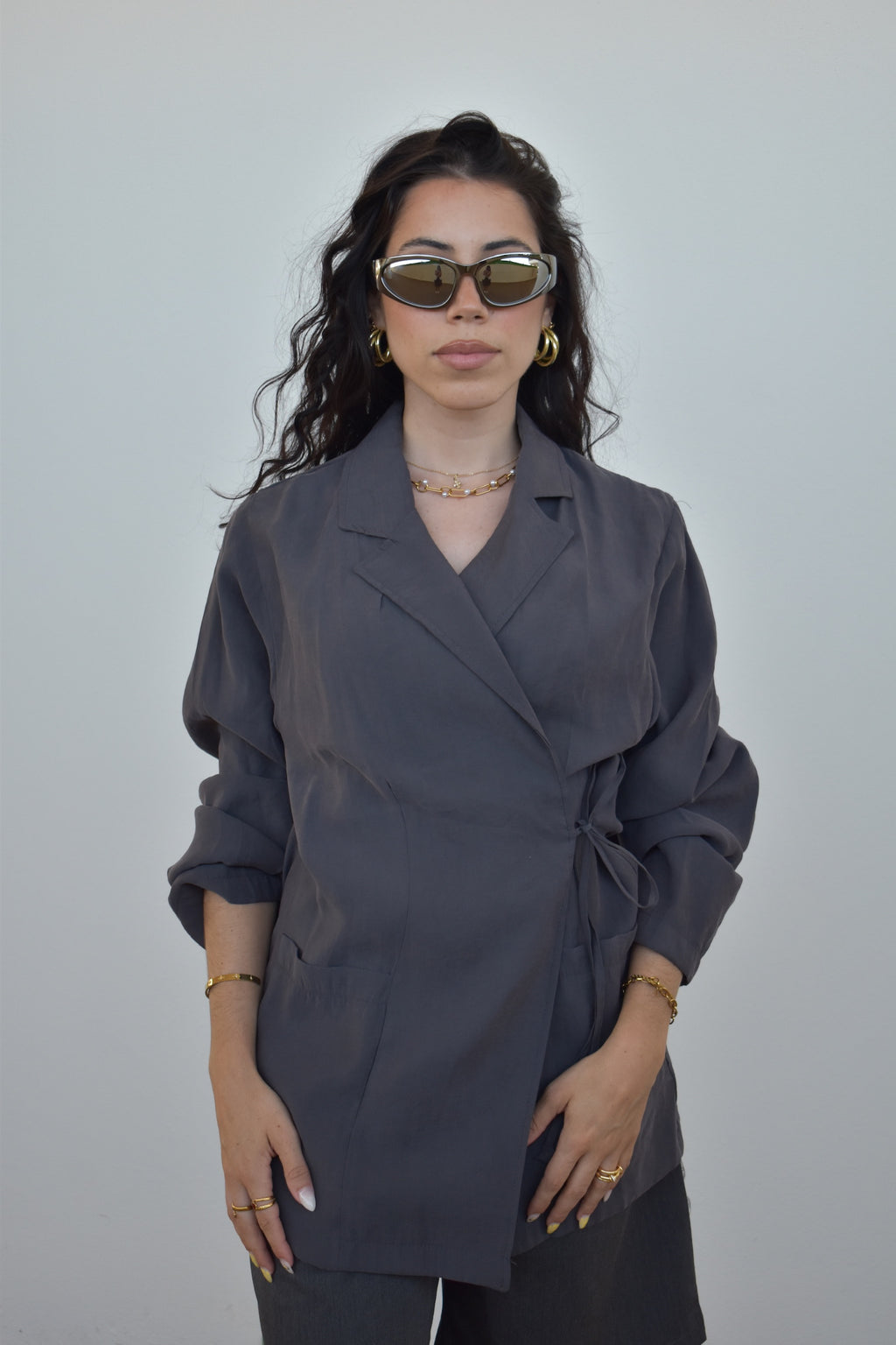 Blazer fino cinza