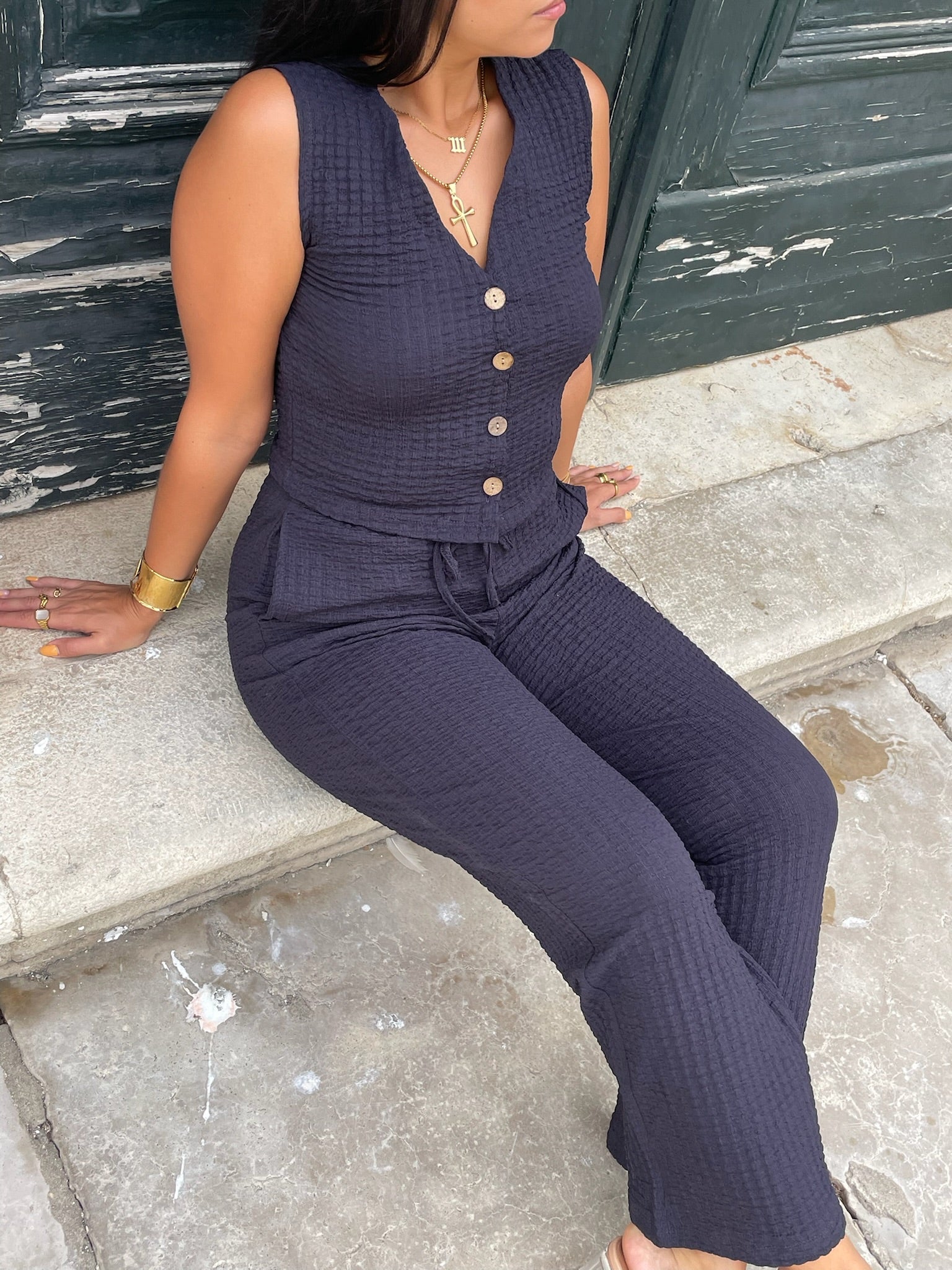 Conjunto azul marinho