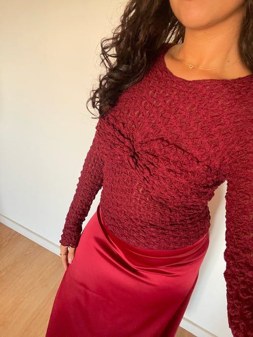 Blusa renda pormenor peito