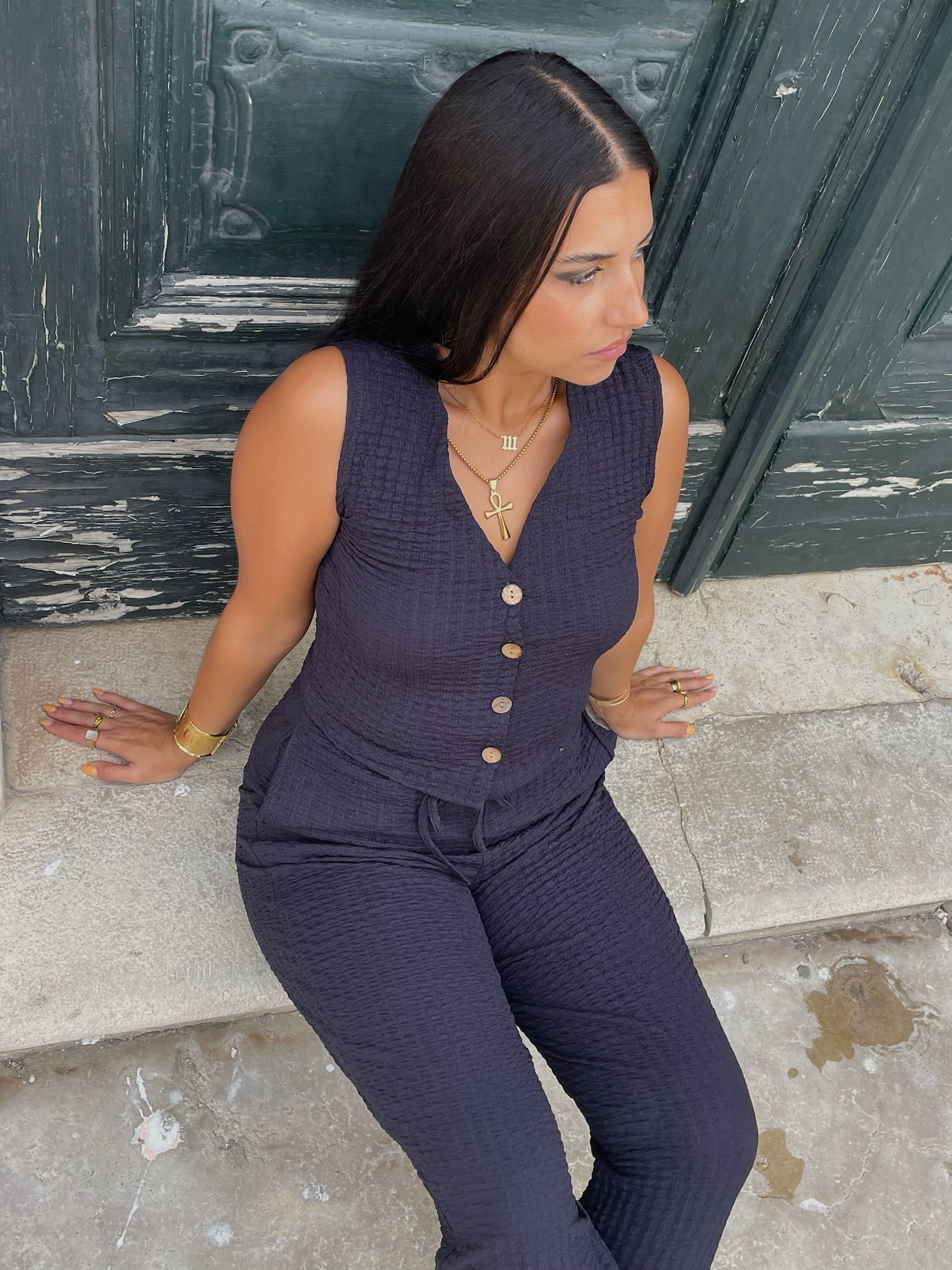 Conjunto azul marinho