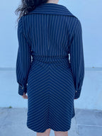 Vestido riscas azul