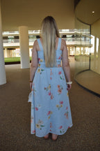 Vestido azul floral