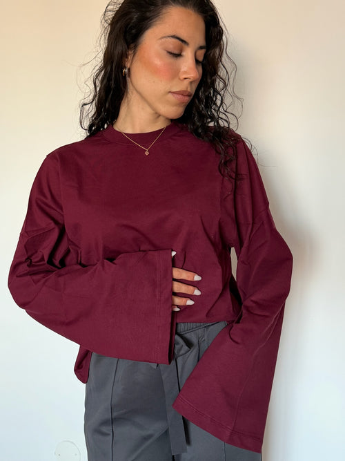 Blusa básica mangas largas