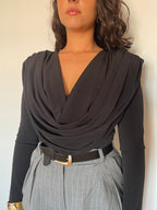 Blusa decote drapeado