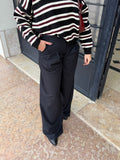 Calça formal pantalona preta
