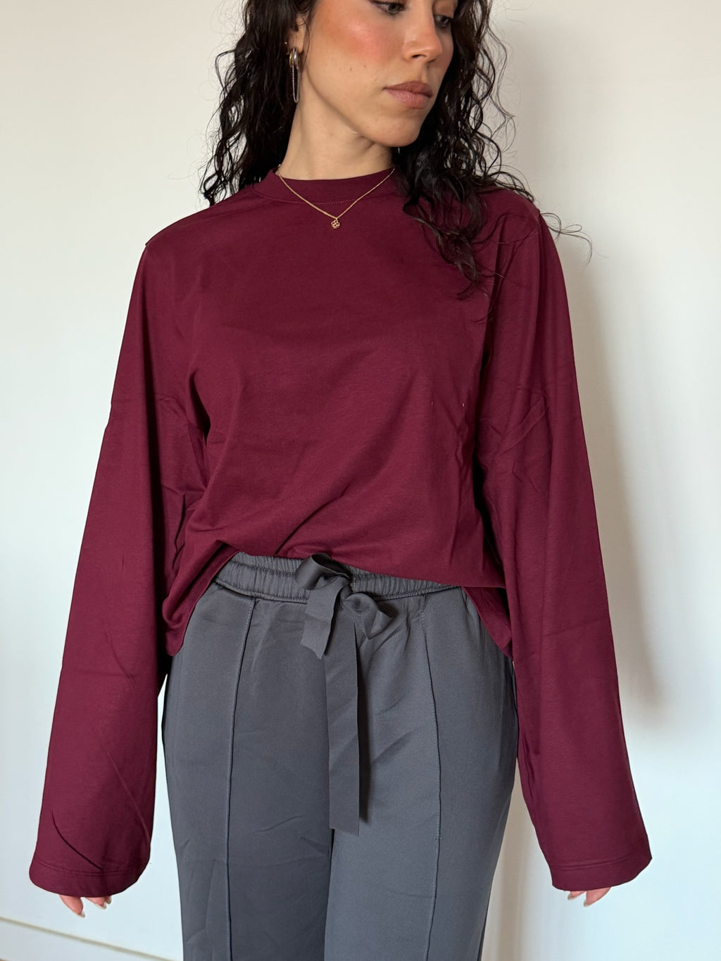 Blusa básica mangas largas