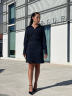 Vestido riscas azul