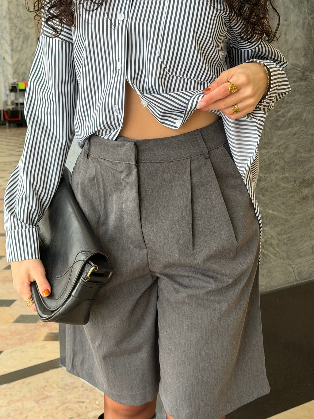 Calções bermuda formais