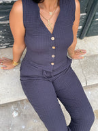 Conjunto azul marinho