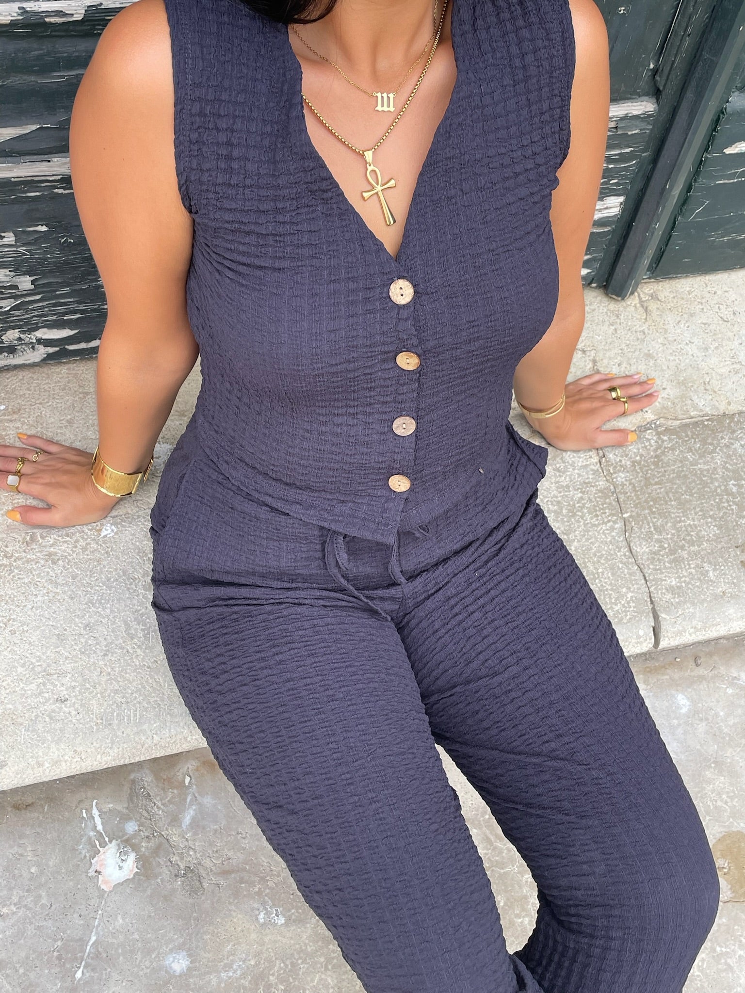Conjunto azul marinho