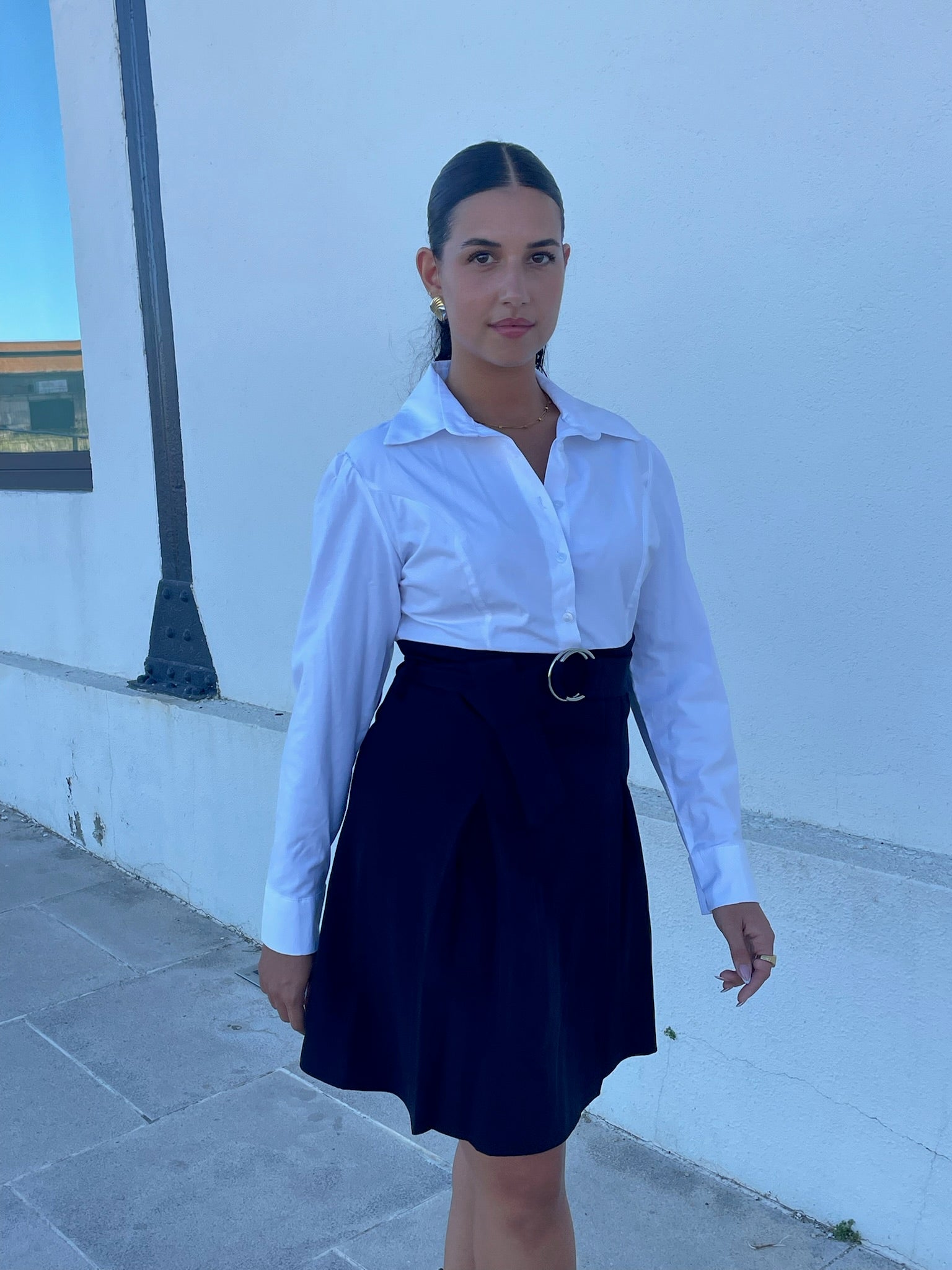 Vestido preto e branco