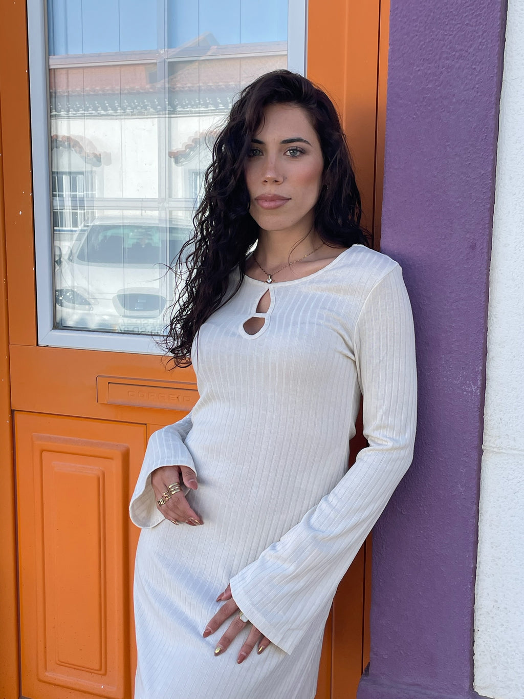Vestido creme