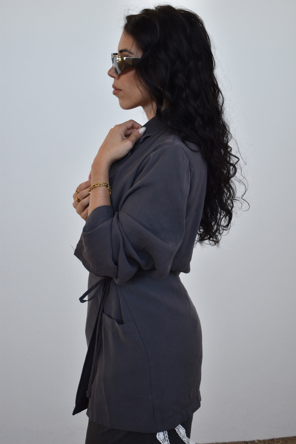 Blazer fino cinza