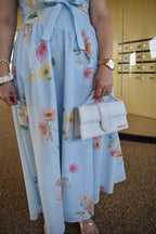 Vestido azul floral
