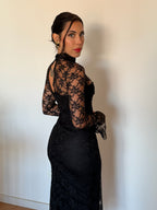 Vestido renda preto