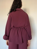 Conjunto bordô pantalona e túnica