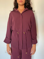 Conjunto bordô pantalona e túnica