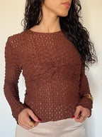 Blusa renda pormenor peito
