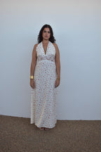 Vestido amarelo flores